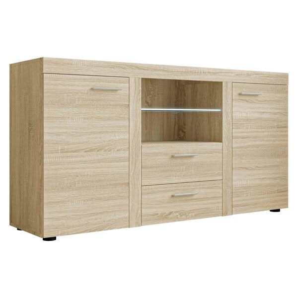 Commode Soca Sonoma chêne 157x82 cm