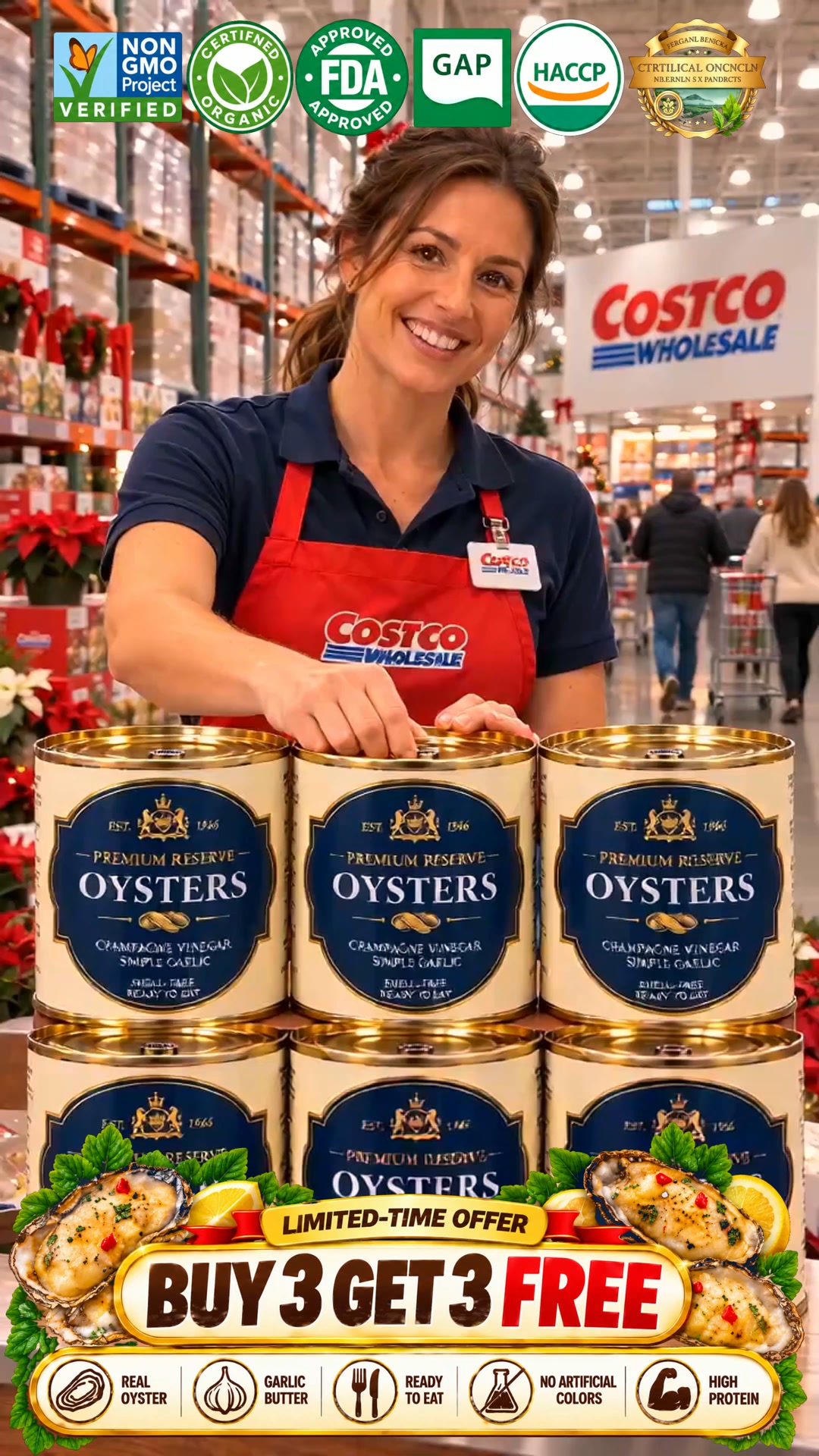 Rich Garlic Butter. Plump, Juicy Oysters. Just Open & Enjoy!