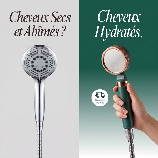 Pommeau de douche à double filtration