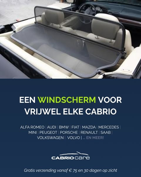 Windscherm voor uw cabrio