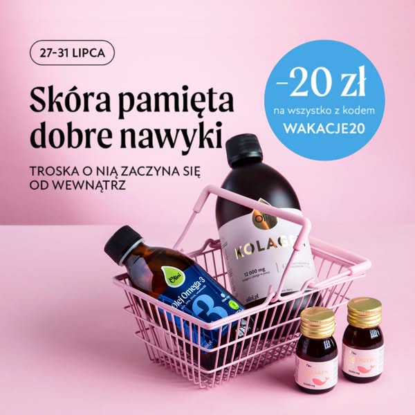 20 zł na zakupy od 99 zł z kodem: WAKACJE20
