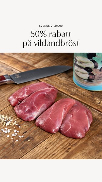50% rabatt på vildandbröst