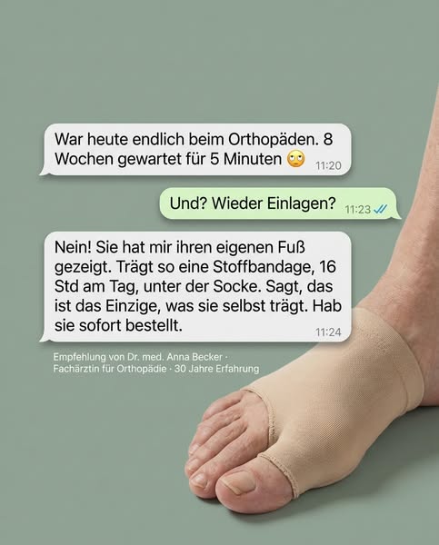 Endlich. Eine Hallux-valgus-Behandlung, die wirklich wirkt — ohne Operation.
