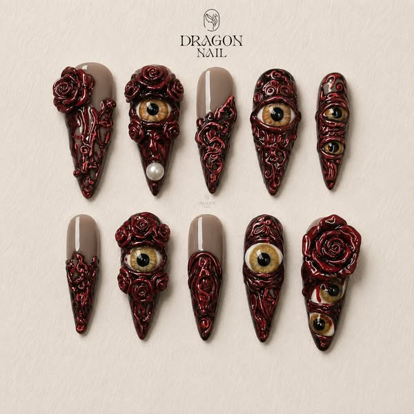 Dark Horror Gothic Press On Nails