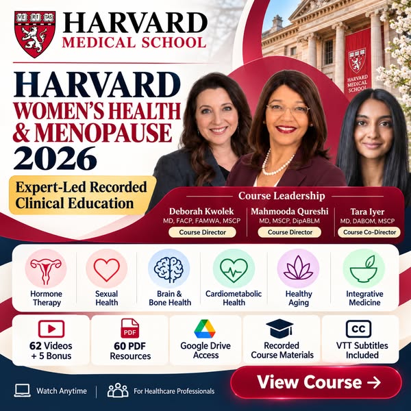 Harvard Women’s Health & Menopause 2026