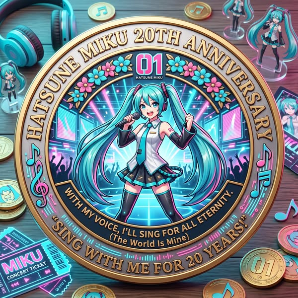 Miku 2007–2027 20th Anniversary Commemorative Coin