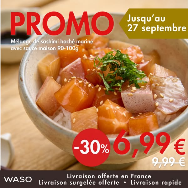 Assortiment de sashimis marinés à -30 %