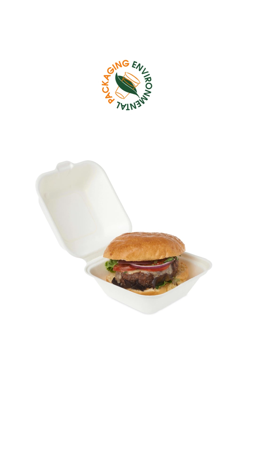 Compostable Bagasse Clamshell Burger Boxes