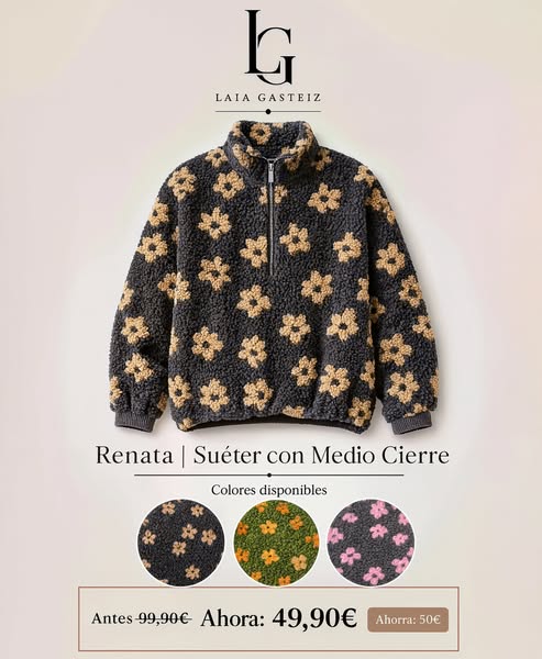 Renata | Suéter con Medio Cierre
