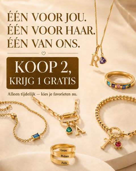 Koop 2 Sieraden, Krijg Je 3e GRATIS!