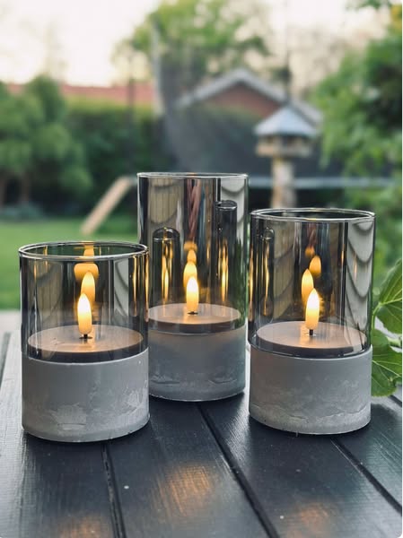 LED Cylinder Set med 3 st - Godkänd för Inomhus / Utomhus