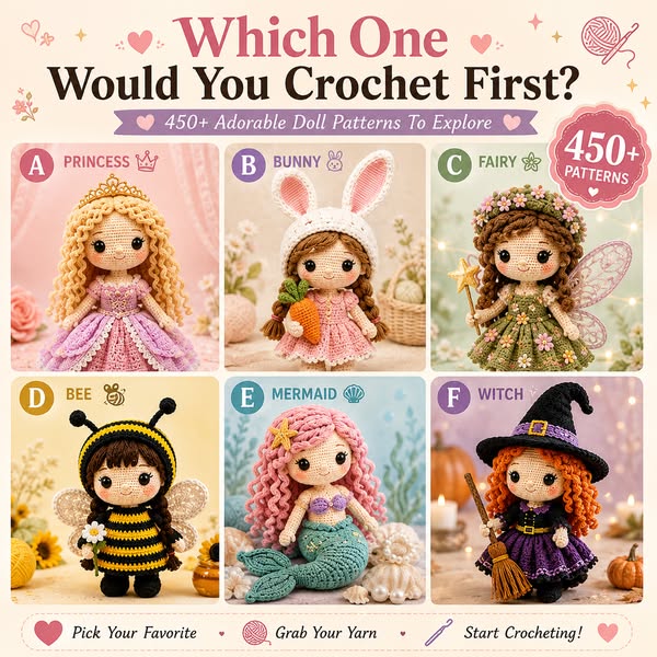 450+ Crochet Doll Patterns – One Huge Bundle