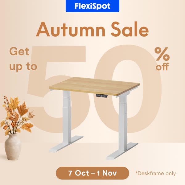 FlexiSpot Autumn Sale: Save Up to 50% OFF!