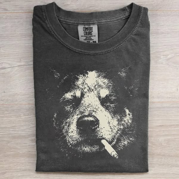 Funny Smoking Blue Heeler T-shirt