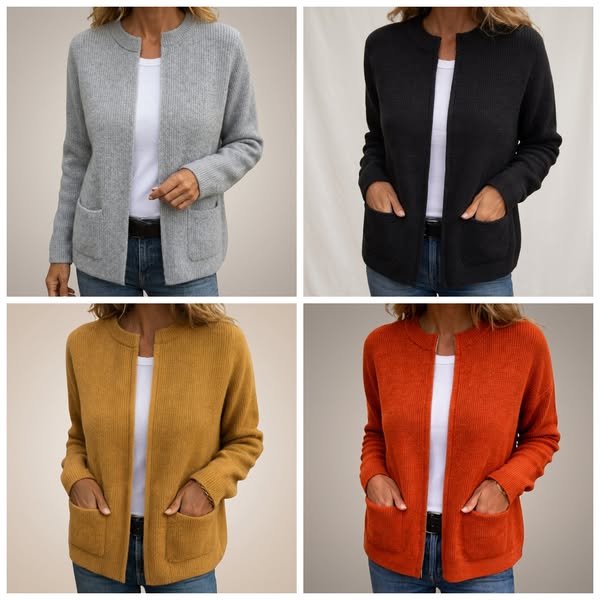 Chaqueta de punto Luz | Con cremallera y con bolsillos