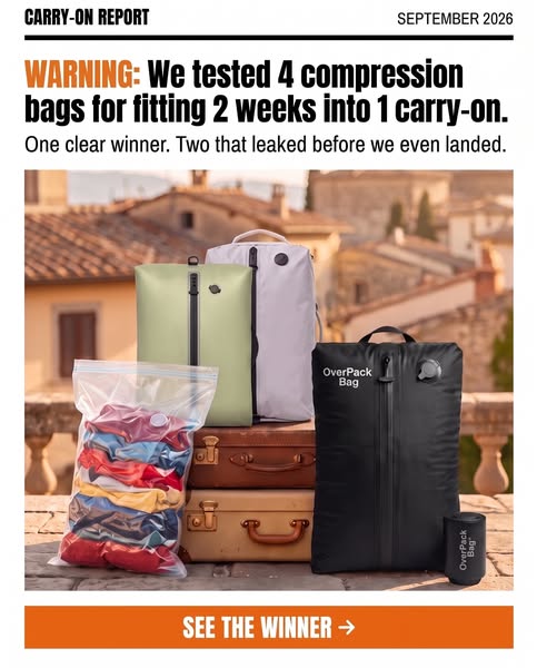 #1 Compression Bag for fitting 2 weeks in a carry-on
