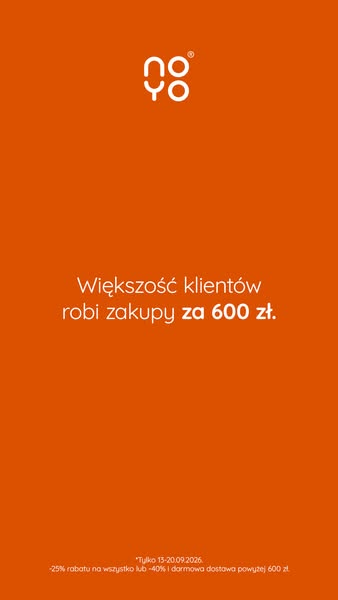 Aż do 40% rabatu Tylko teraz w NOYO®