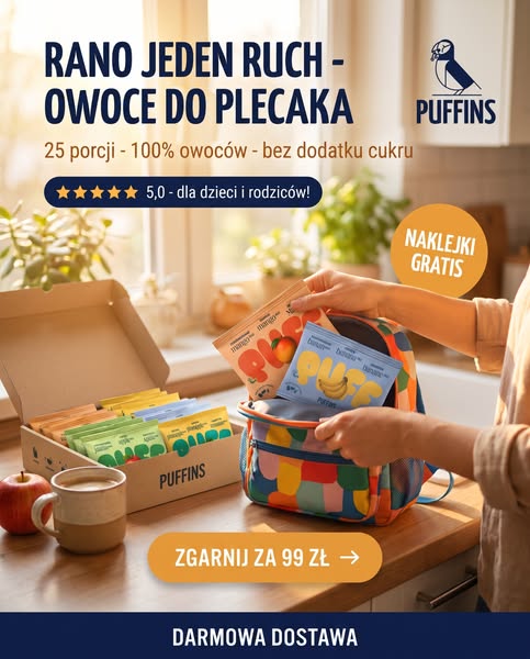 owocowa śniadaniówka 25 x 15g - Puffins