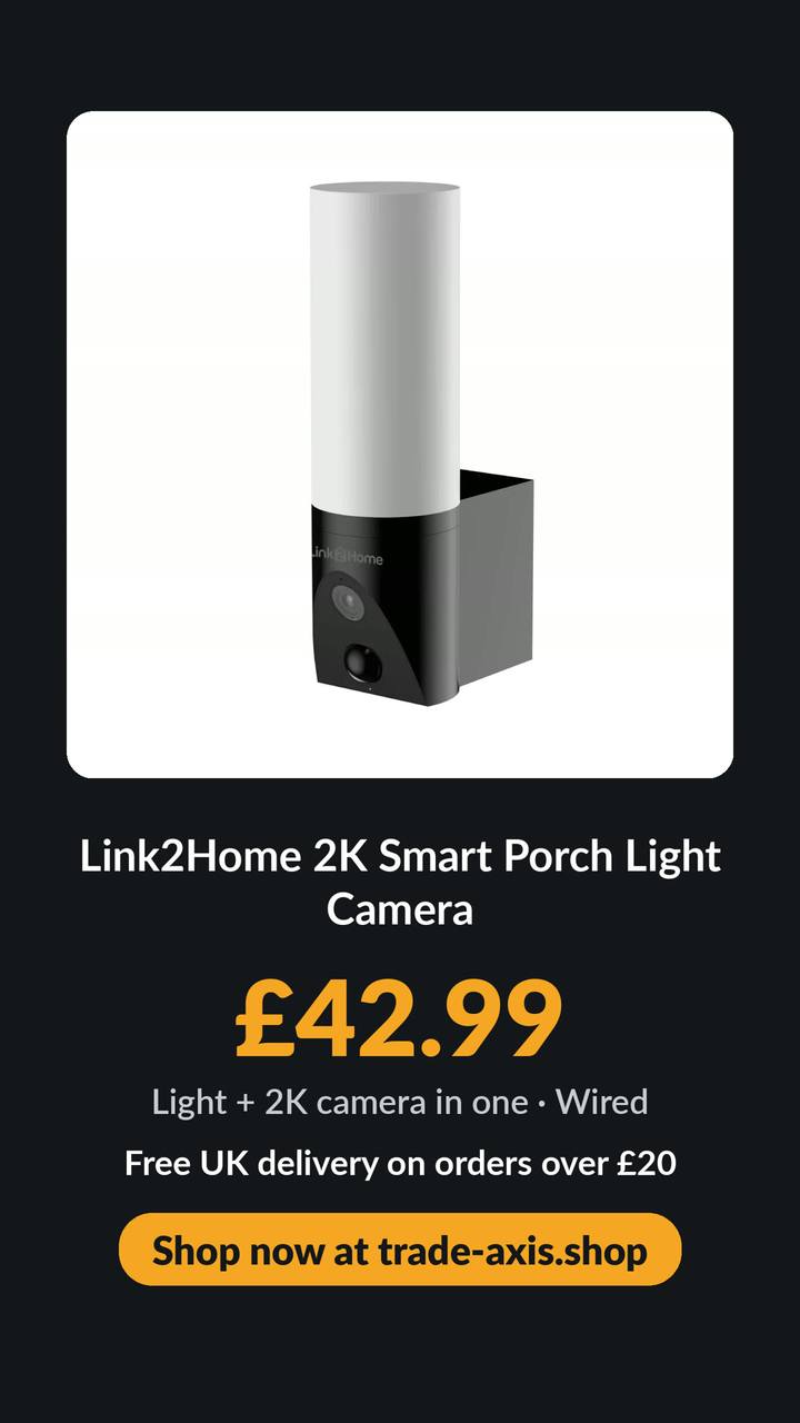 Porch light and 2K camera in one, £42.99