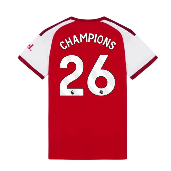 '26-'27 Arsenal Authentic Home Shirt (Womens) (Champions 26) Women's Red Polyester Bukayo Saka Made By: Adidas