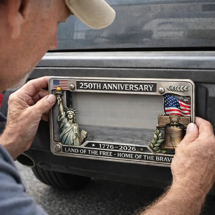 250th Anniversary Commemorative License Plate Frame - License Plate Frame / 12 x 6 inches (Standard U.S. License Plate) / Buy 1