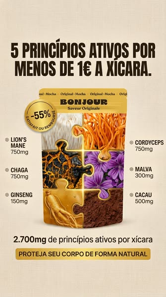 Feito em França com extratos orgânicos de plantas e cogumelos franceses