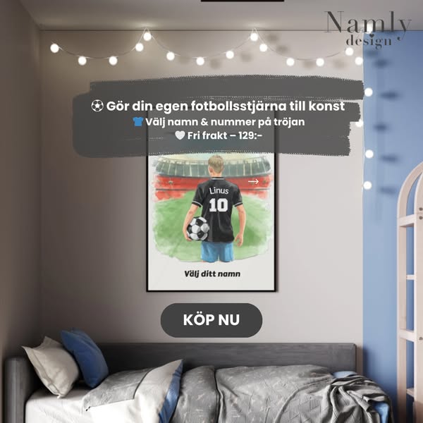 Designa din personliga fotbollsposter – Köp 4 betala för 2!