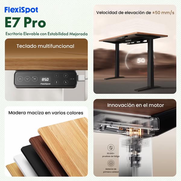 E7 Pro — El escritorio que no para.