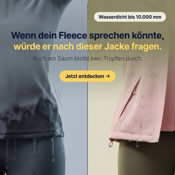Eine Jacke ersetzt drei — wasserdicht bis 10.000 mm