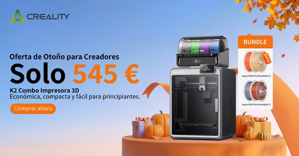 Ofertas de Otoño Creality: ¡hasta -50%! K2 Pro desde 549€