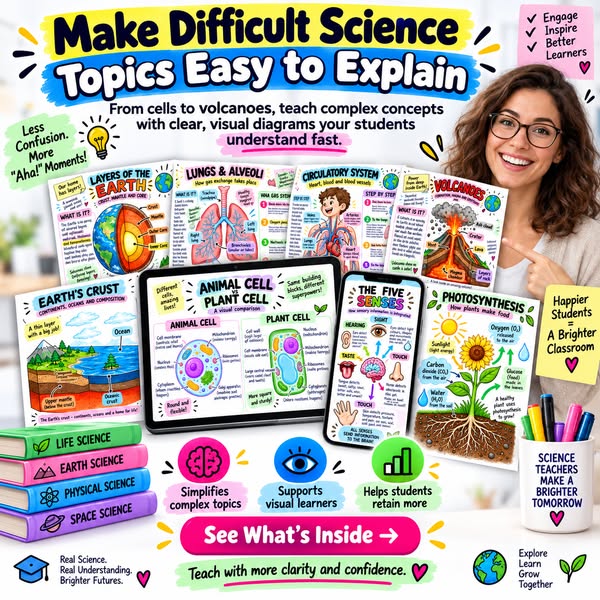 Help Your Students Understand Science More Visually with +200 Illustrated Visual Diagrams
