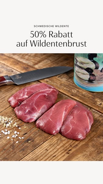 50 % Rabatt auf Wildentenbrust