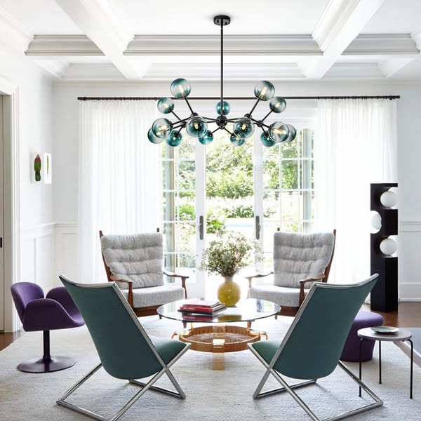 Statement-Leuchte mit Farbglas