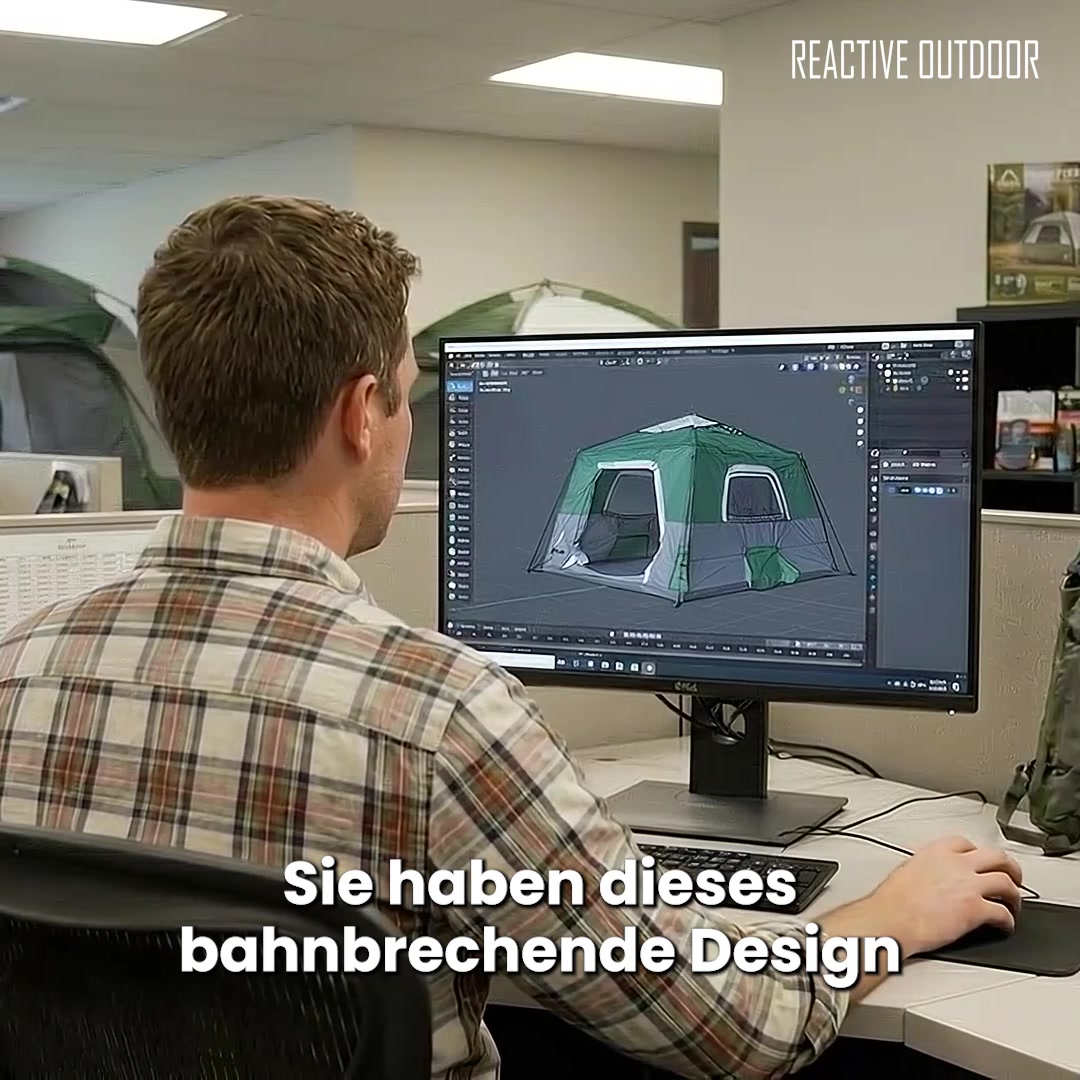 Fantastisches 2-Schritt Schnellaufbau-Kabinenzelt!