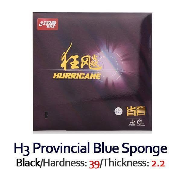 DHS Hurricane 3 Provincial Blue Sponge Table Tennis Rubber