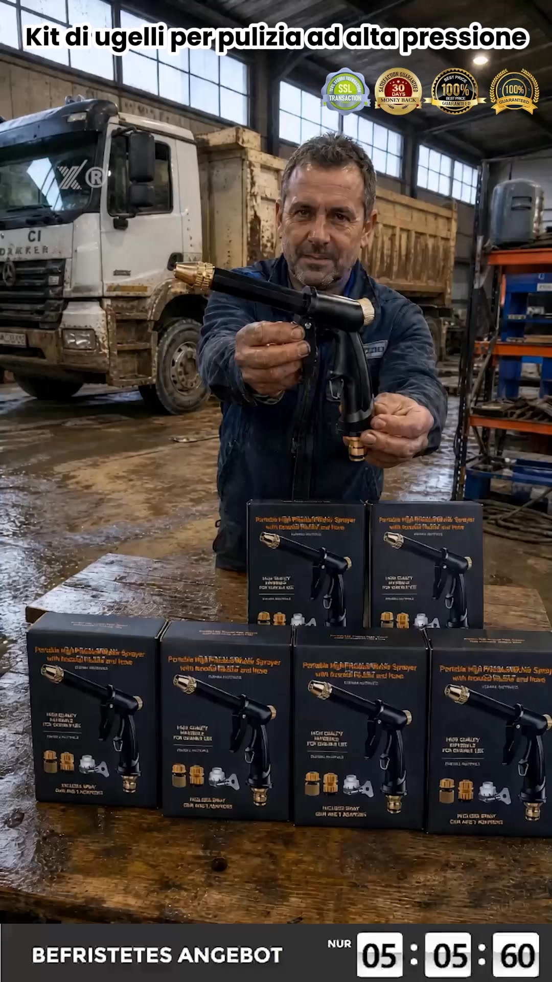 Potenza di un idropulitrice, facilità di un tubo! 2 modalità!