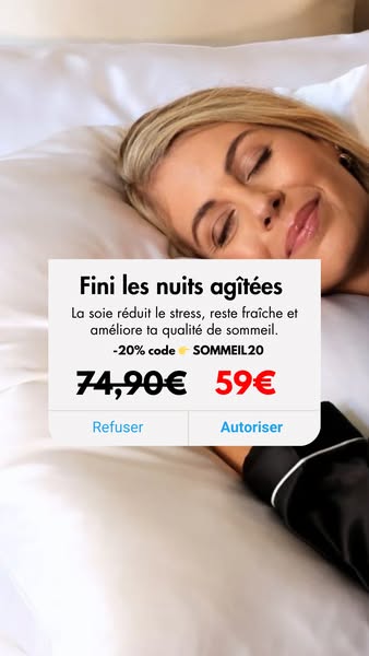 Taie d'oreiller 100% soie