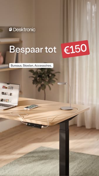 Met jouw nieuwe bureau in de aanbieding.