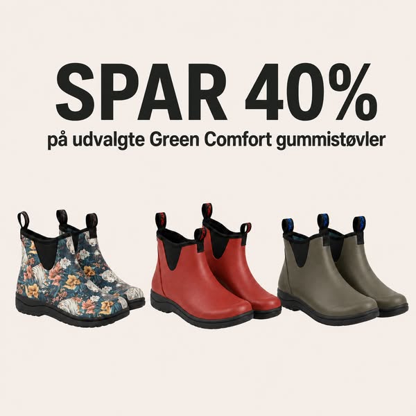 Spar 40% på Green Comfort gummistøvler