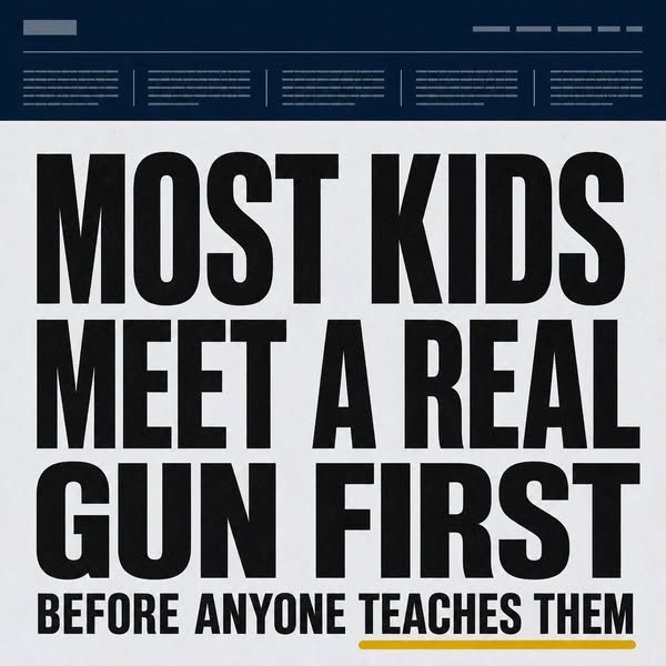 Most kids meet a real gun
