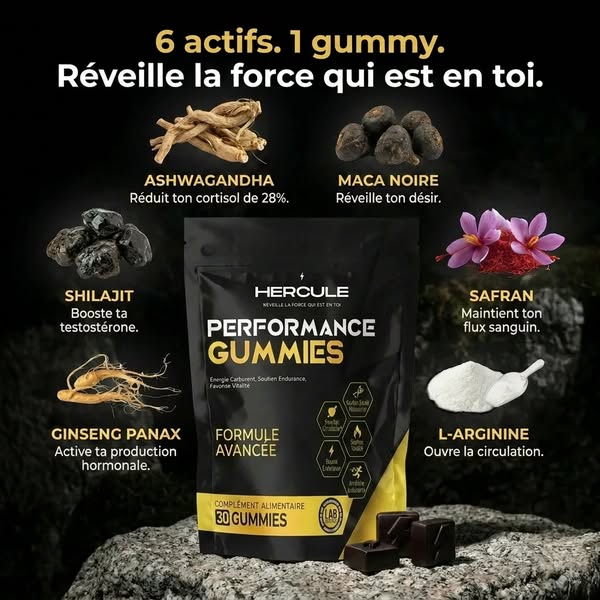 HERCULE PERFORMANCE GUMMIES — VOTRE FORMULE 6-EN-1