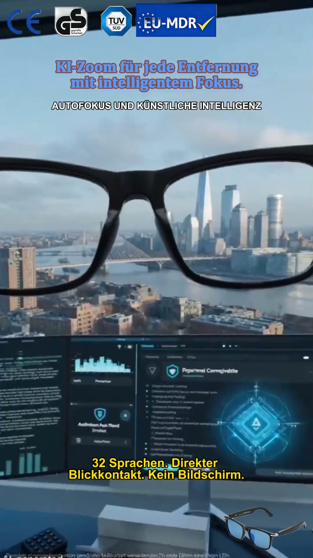 Egal ob kurz- oder weitsichtig – die neue KI-Brille sorgt sofort für scharfe Sicht!