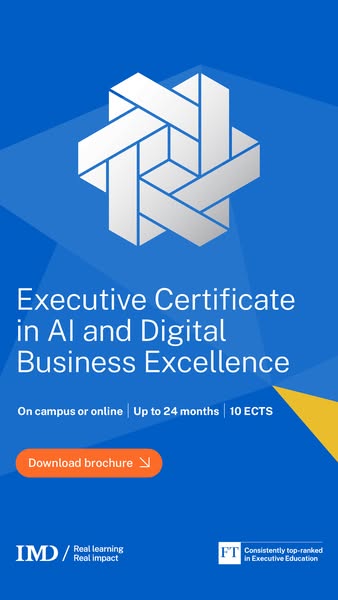 IMD Executive Certificate in AI and Digital Business Excellence