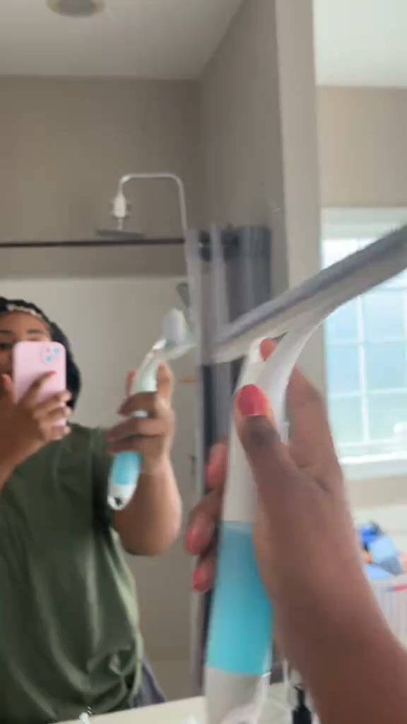 3-in-1 Window Squeegee With Spray Bottle & Scrubber