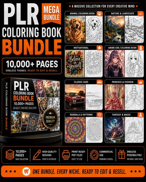 10,000+ Kids Coloring Products With Resell Rights