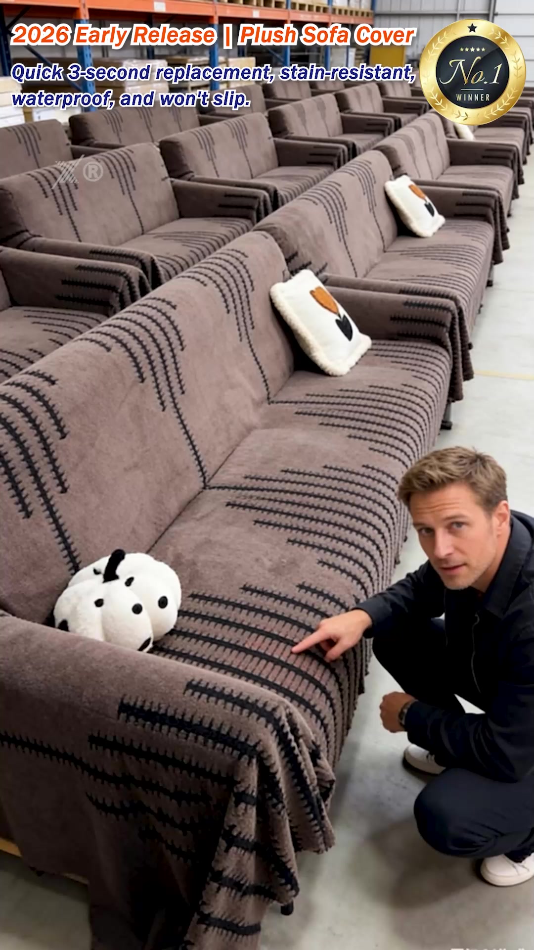 Soft Plush Non-Slip Couch Cover