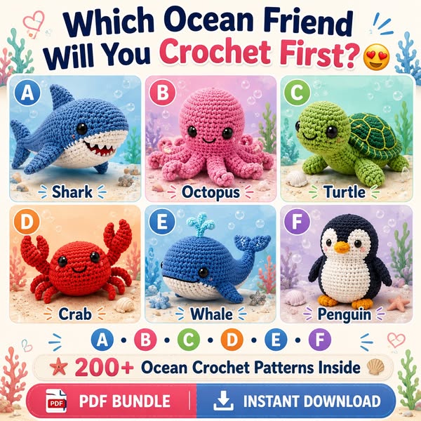 200+ Ocean Crochet Patterns