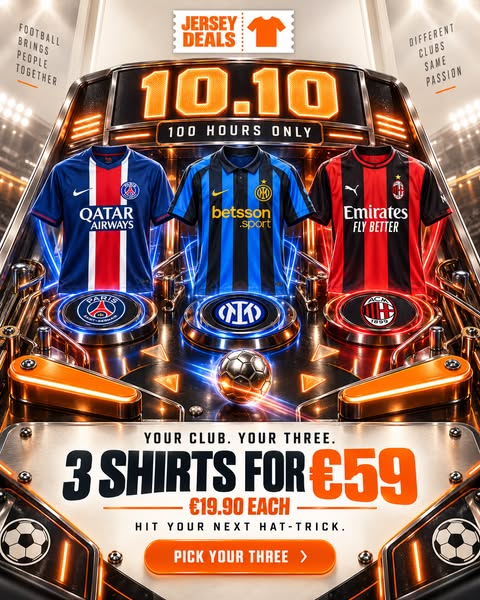 Football Shirts from €19.90 | Jersey Deals