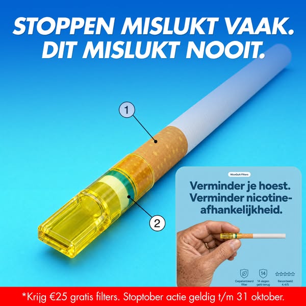 Stoppen lukt zelden. Dit lukt altijd. [Stoptober sale]