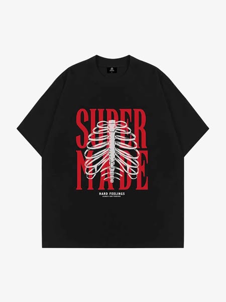 Thesupermade Skull Printed Logo Design T Shirt | Thesupermade®